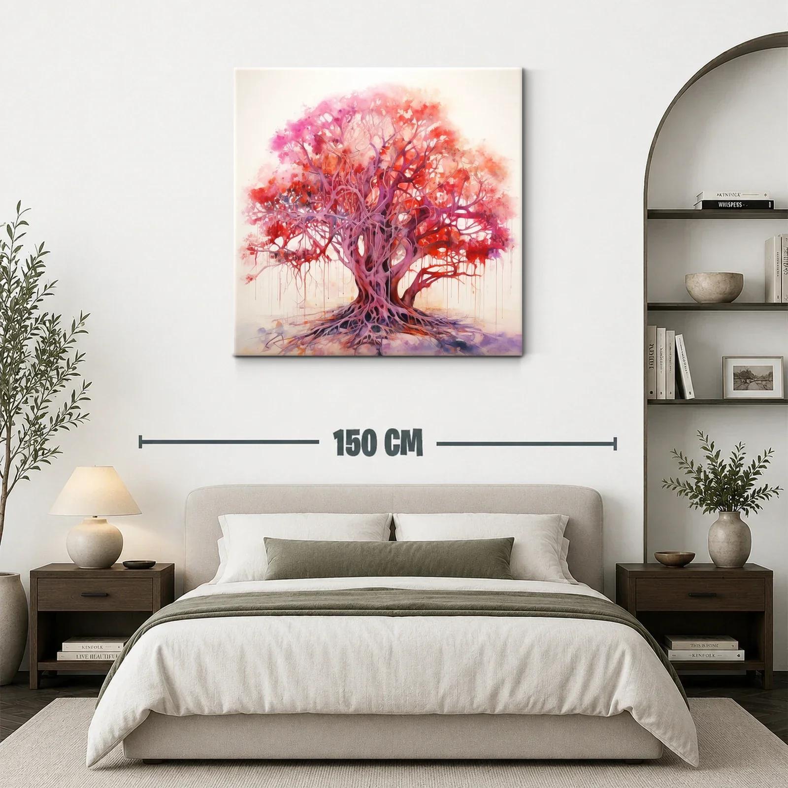 Árbol vibrante en tonos rojos y púrpuras llenos de vida — miniatura 3