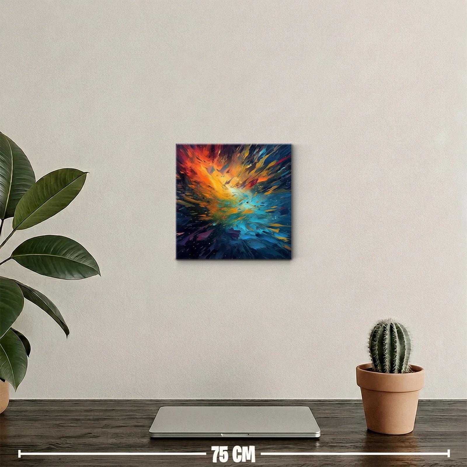 Cuadro abstracto de explosión de colores vibrantes — miniatura 2