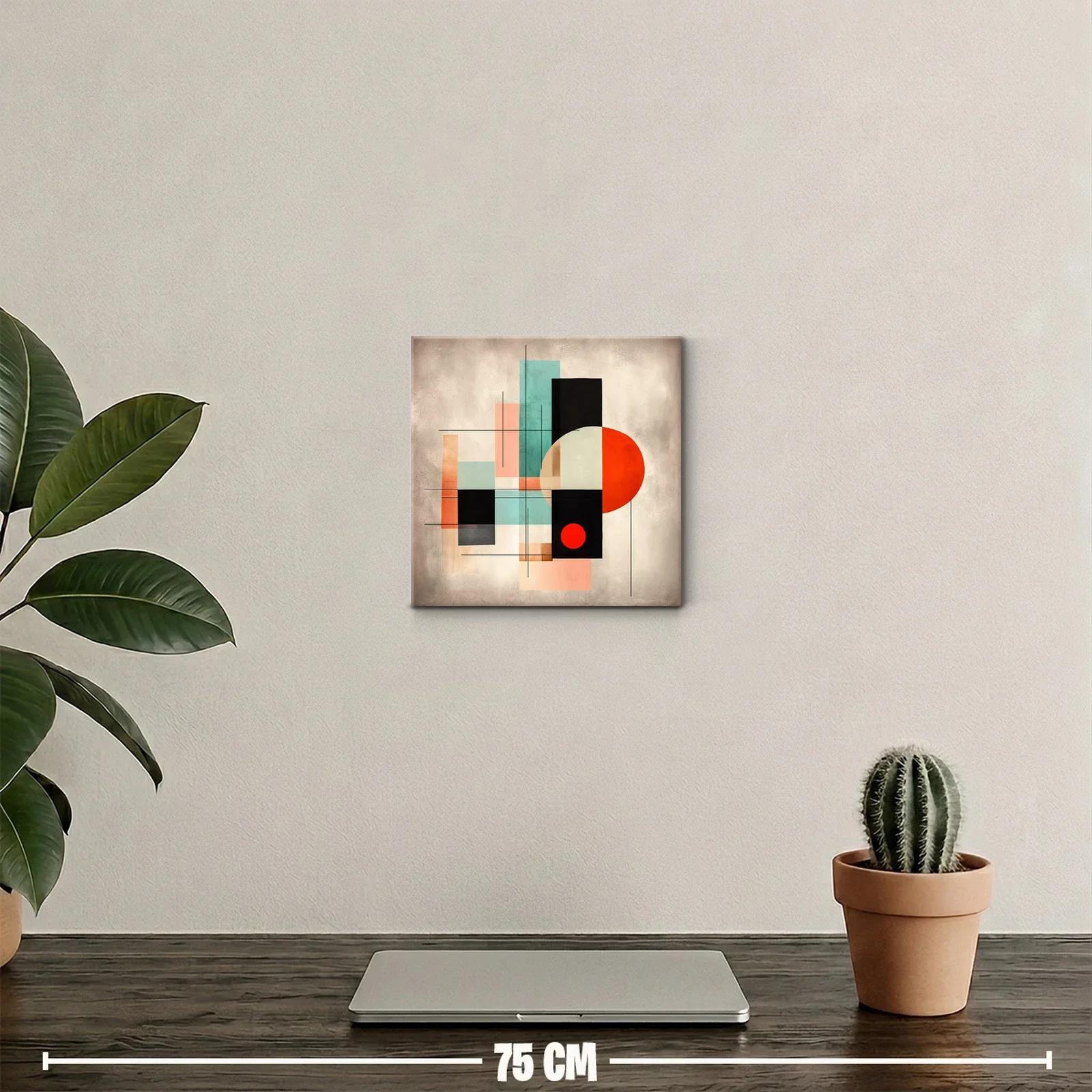 Composición geométrica con tonos cálidos y contrastes vibrantes — miniatura 2