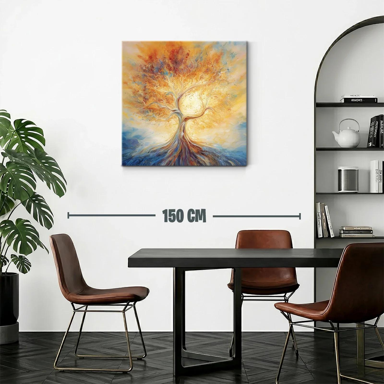 Árbol de luz y energía en tonos cálidos y azules — miniatura 2
