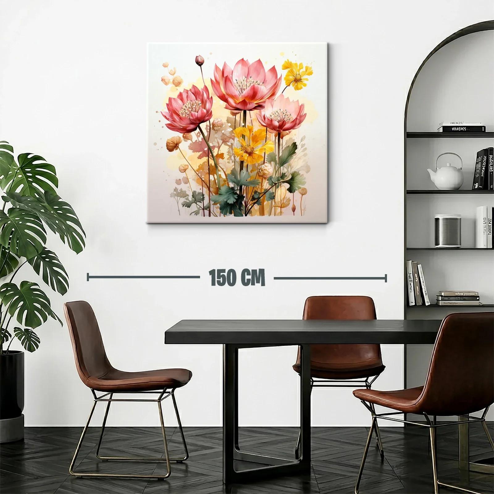Composición floral vibrante con tonos rosas y amarillos — miniatura 2