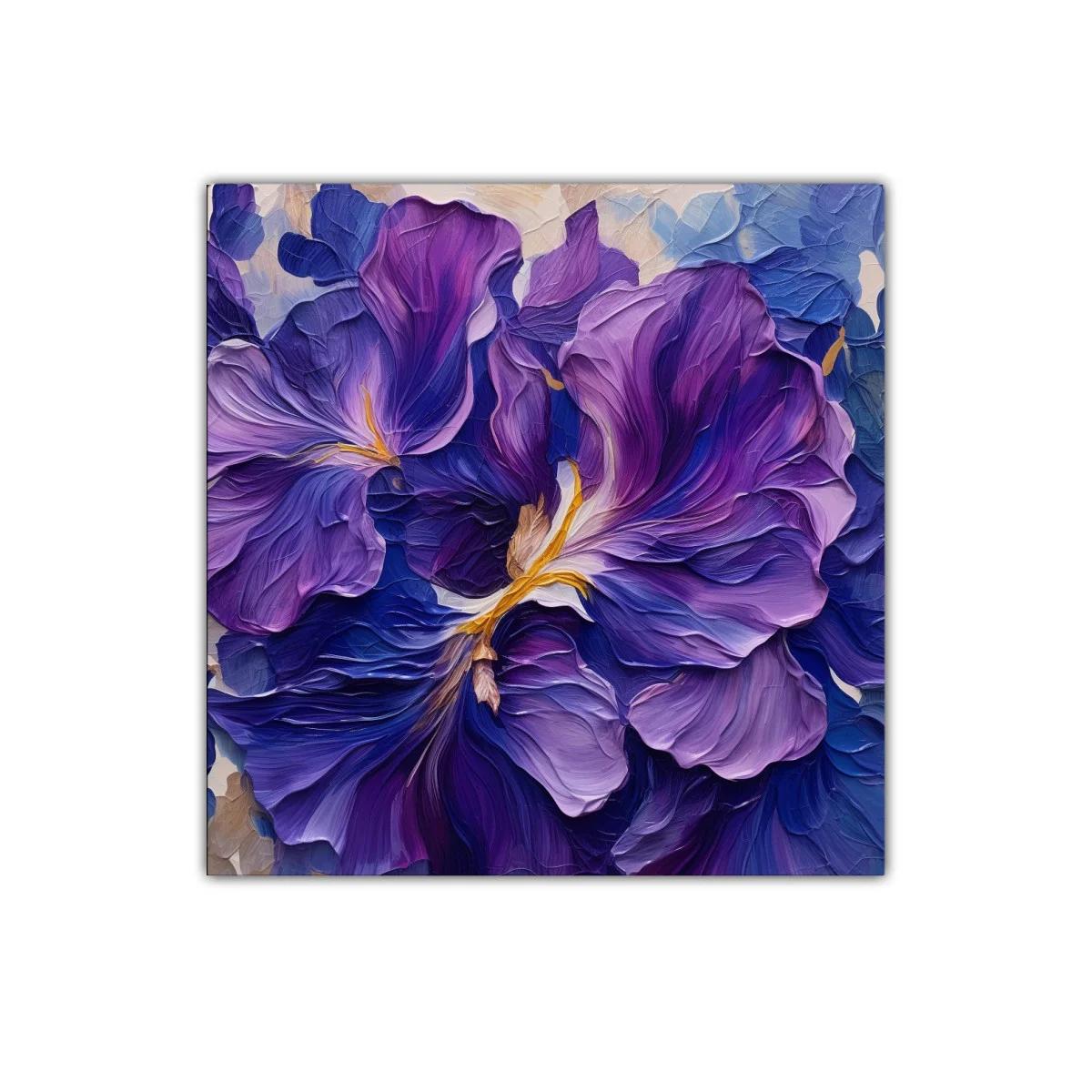 Cuadro floral en tonos morados vibrantes para decoración — imagen principal