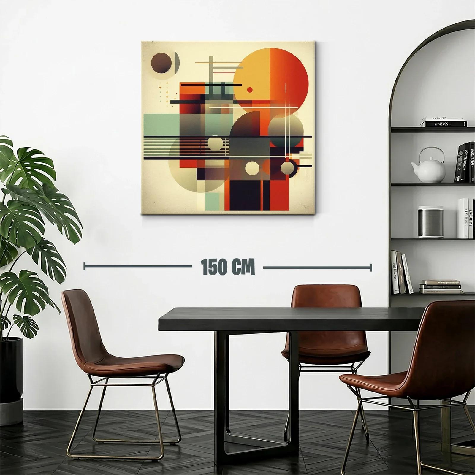 Composición geométrica abstracta en tonos cálidos y neutros — miniatura 2