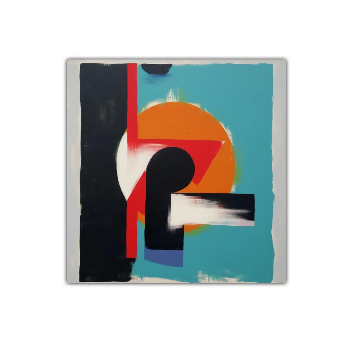 Cuadro abstracto con formas geométricas y colores vibrantes — imagen principal