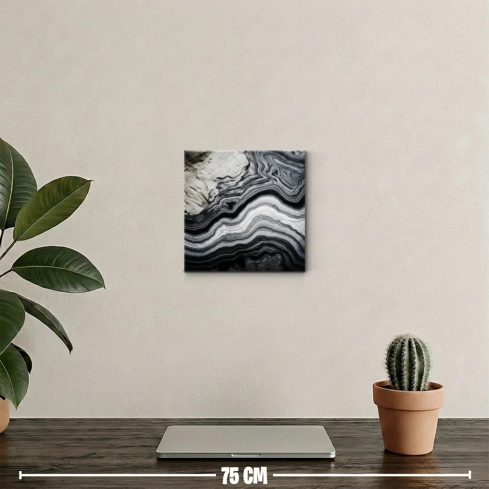 Arte abstracto en ondas en escala gris para decoración — miniatura 2