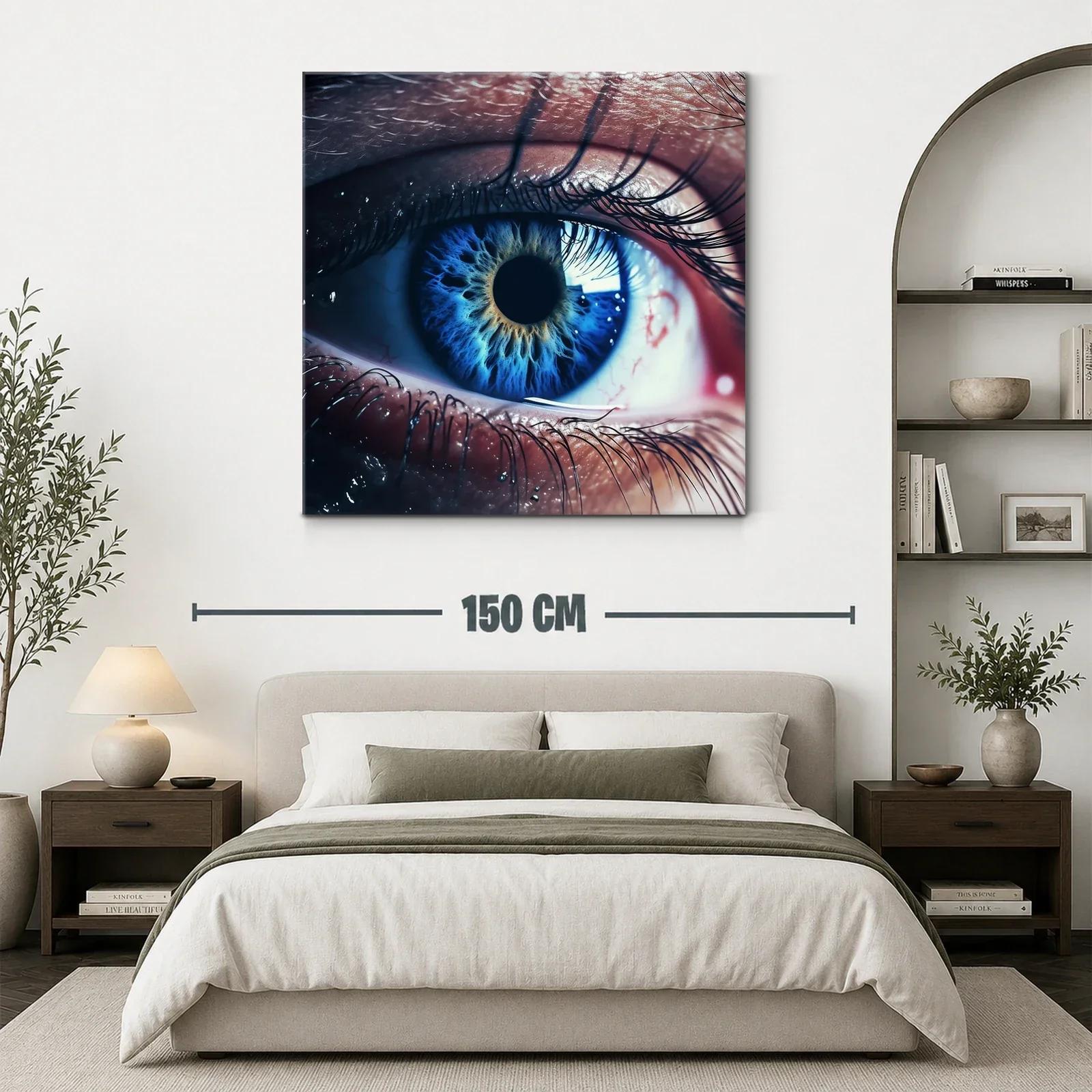 Impactante detalle de ojo azul con texturas vibrantes — miniatura 3