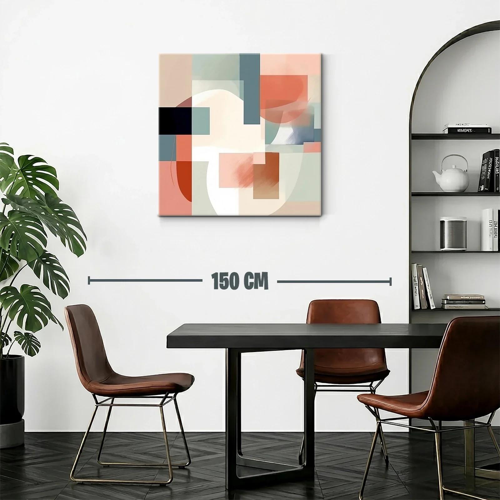 Composición abstracta con tonos cálidos y formas geométricas — miniatura 2