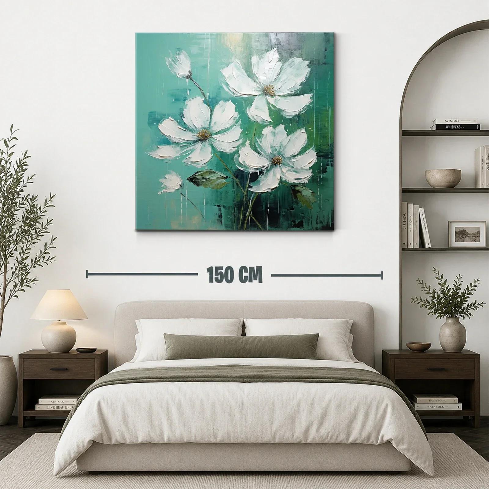 Floral delicadeza en tonos verdes y blancos — miniatura 3