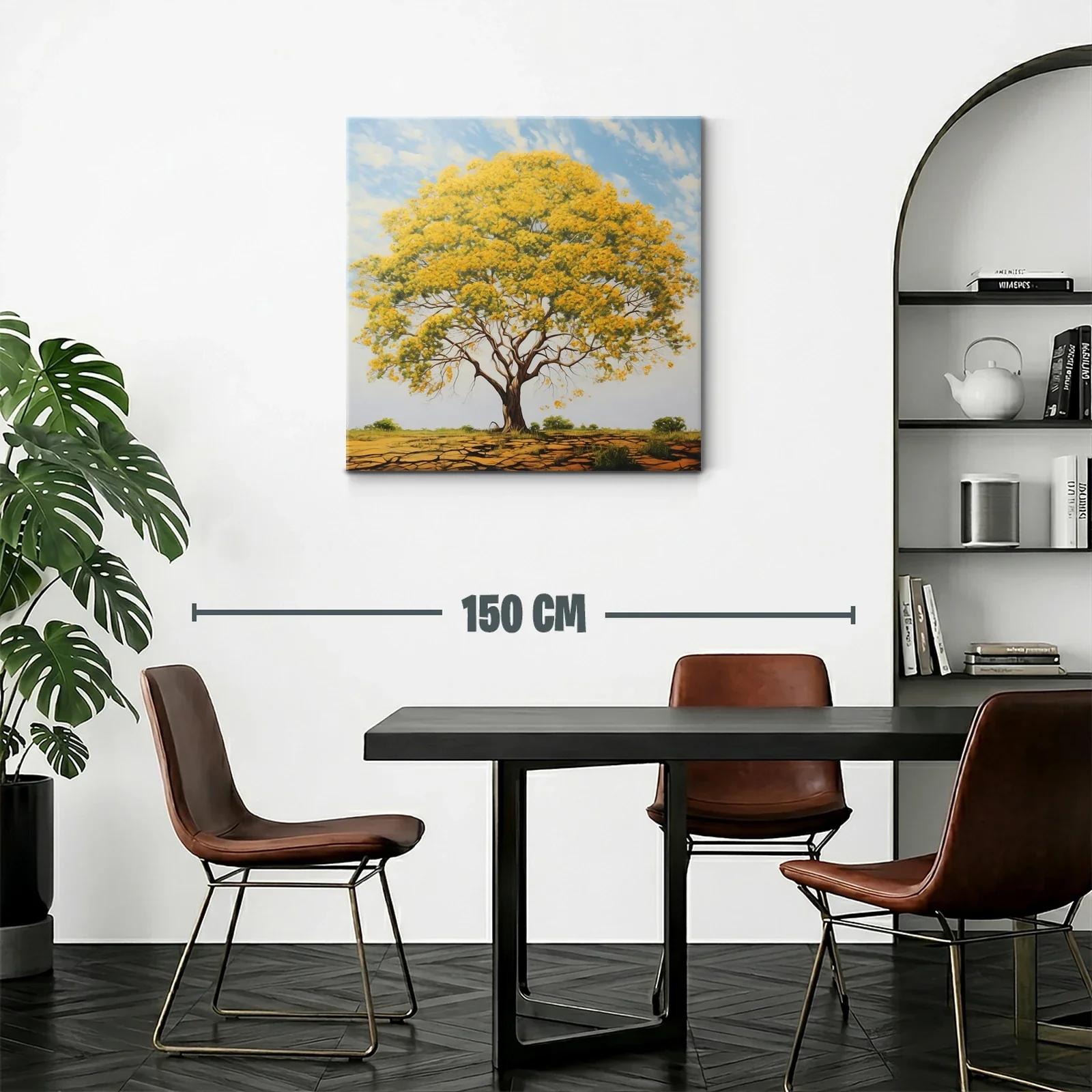 Árbol Dorado en Paisaje Cálido y Sereno — miniatura 2