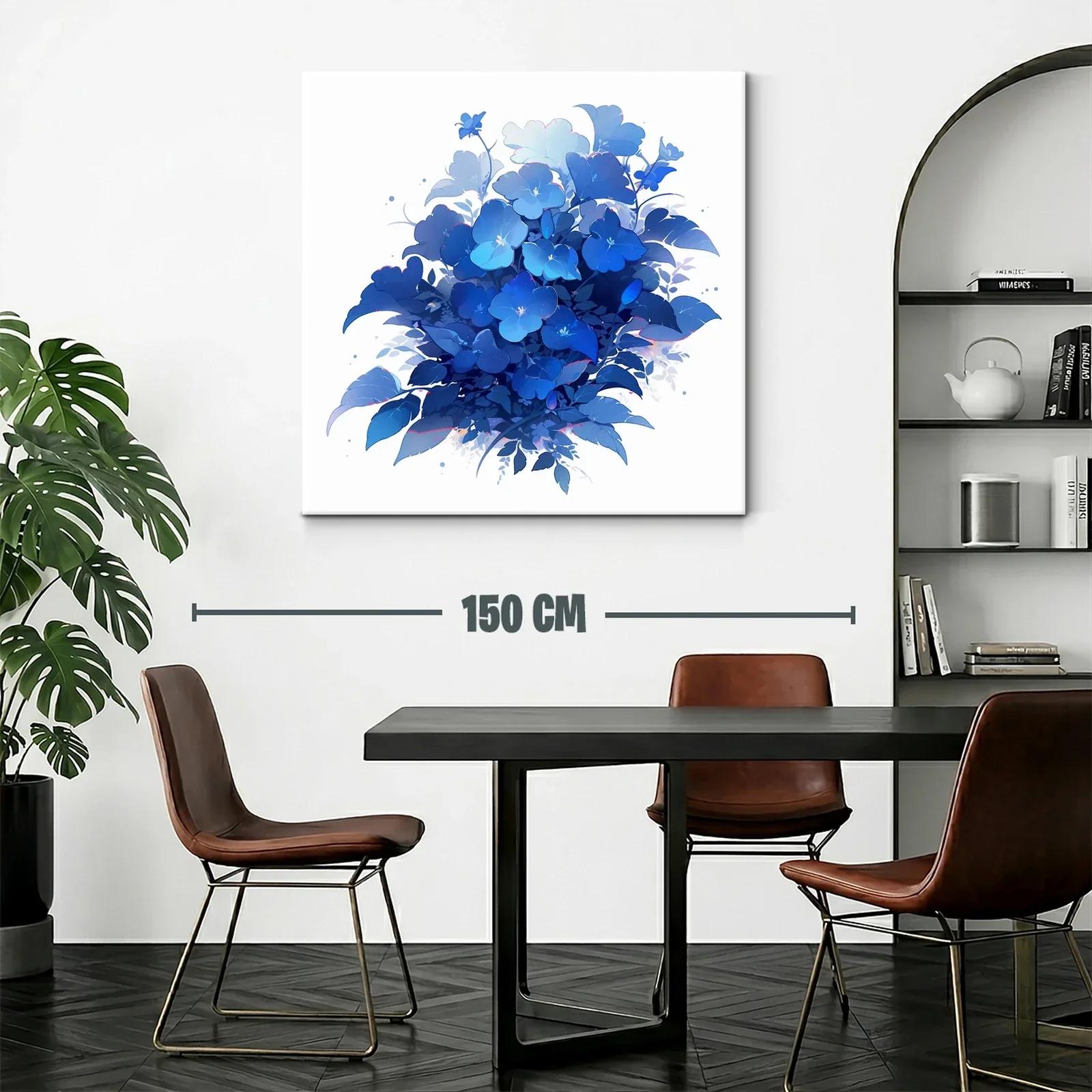 Ramo de flores azules en tonos vibrantes y delicados — miniatura 2
