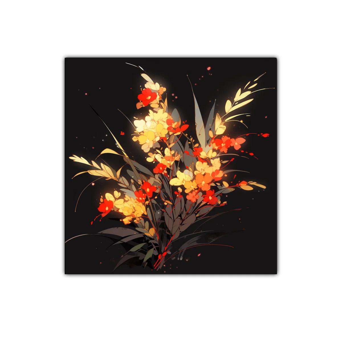 Flores vibrantes con luz cálida sobre fondo oscuro — imagen principal