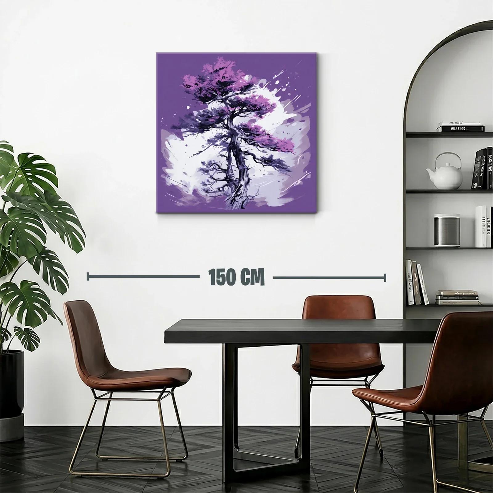 Árbol abstracto con vibrantes tonos morados y lilas — miniatura 2