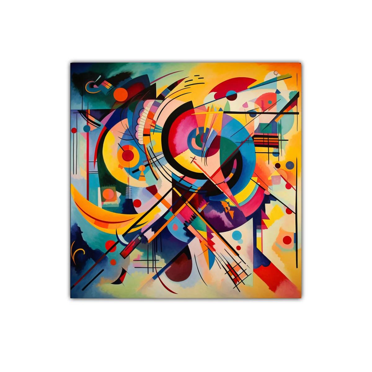 Composición abstracta con formas geométricas vibrantes — imagen principal