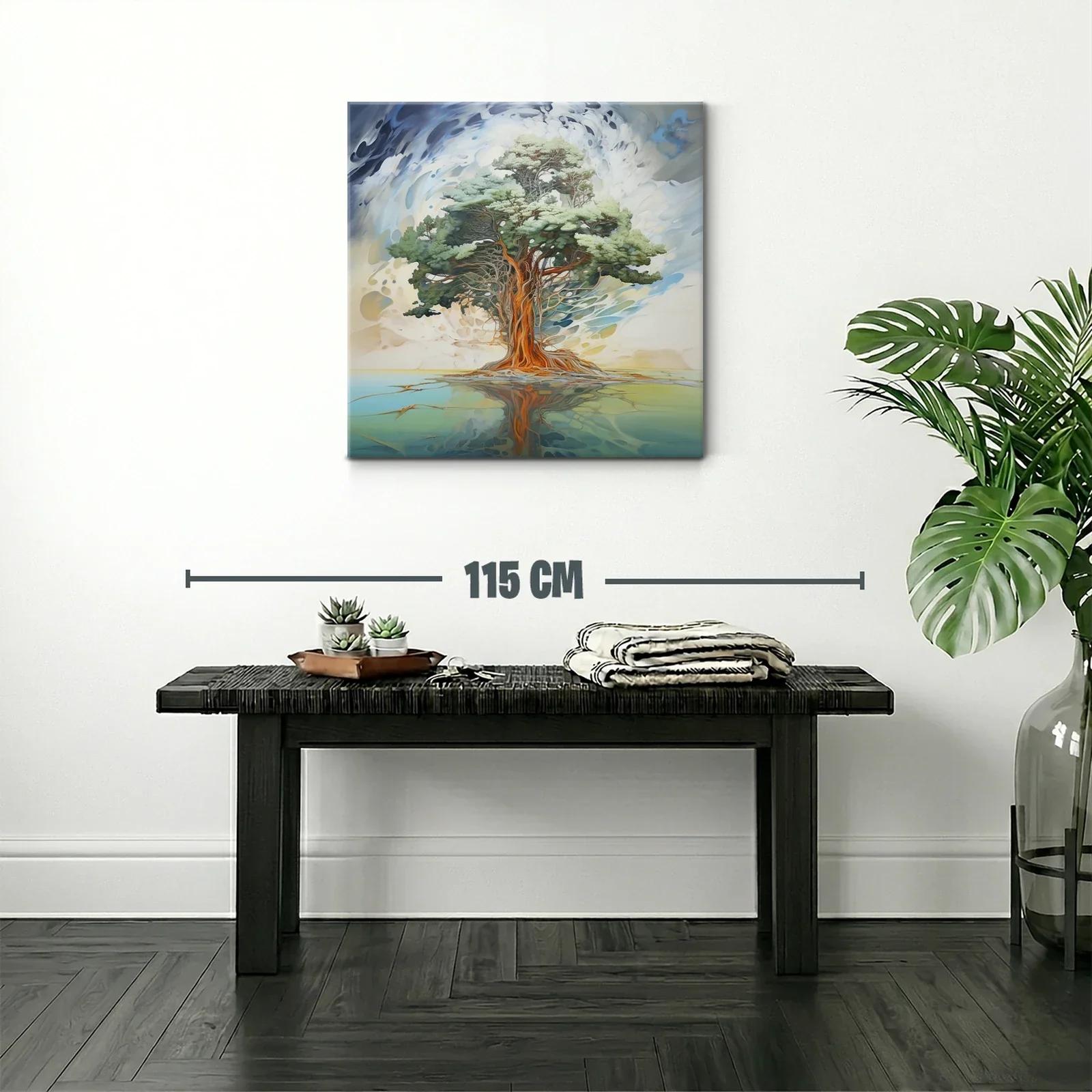 Árbol majestuoso con reflejo sobre agua serena — miniatura 2