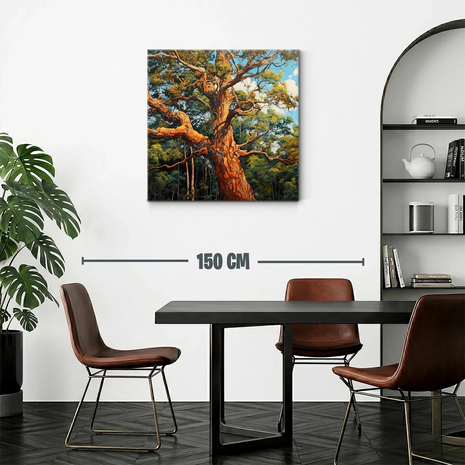 Árbol robusto bajo luz dorada entre copas verdes — miniatura 2