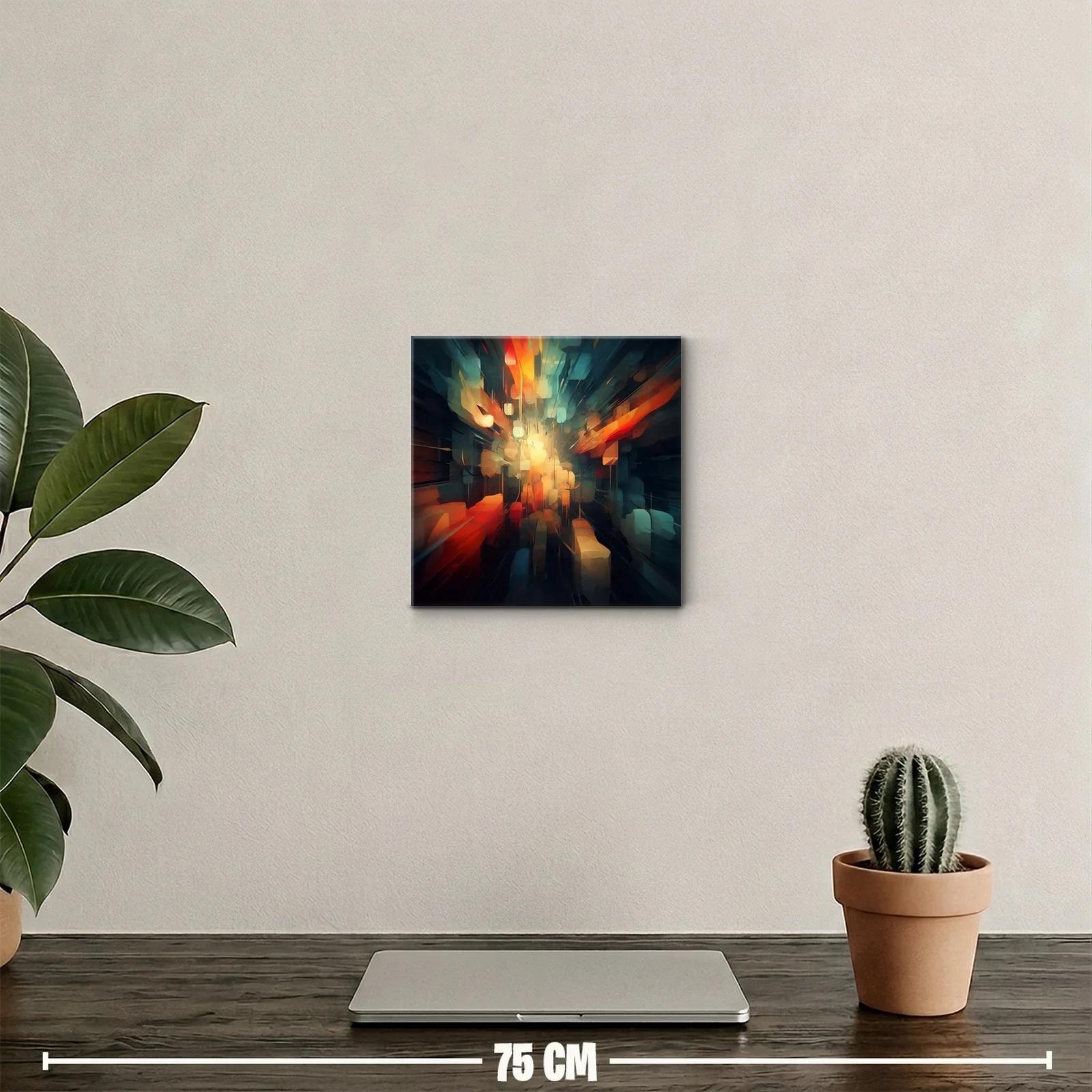 Explosión de luz y color en geometría abstracta — miniatura 2