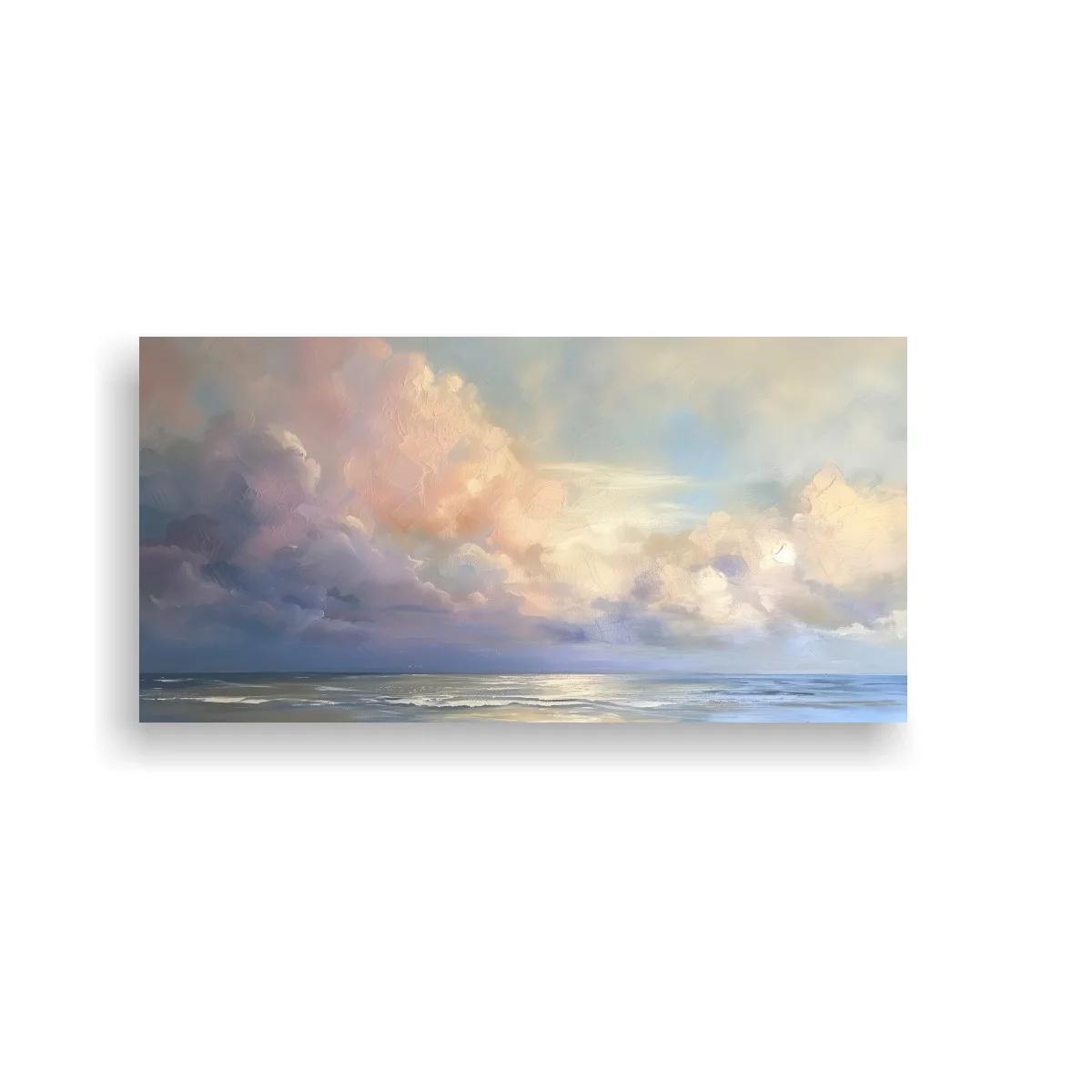 Cuadro cielo nublado sobre el mar con luz suave — imagen principal