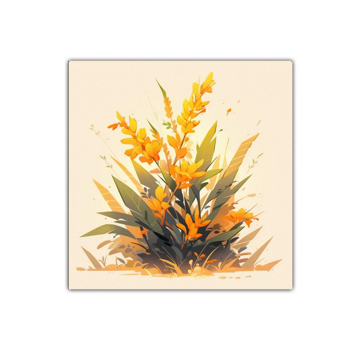 Ramo vibrante de flores naranjas con hojas verdes — imagen principal