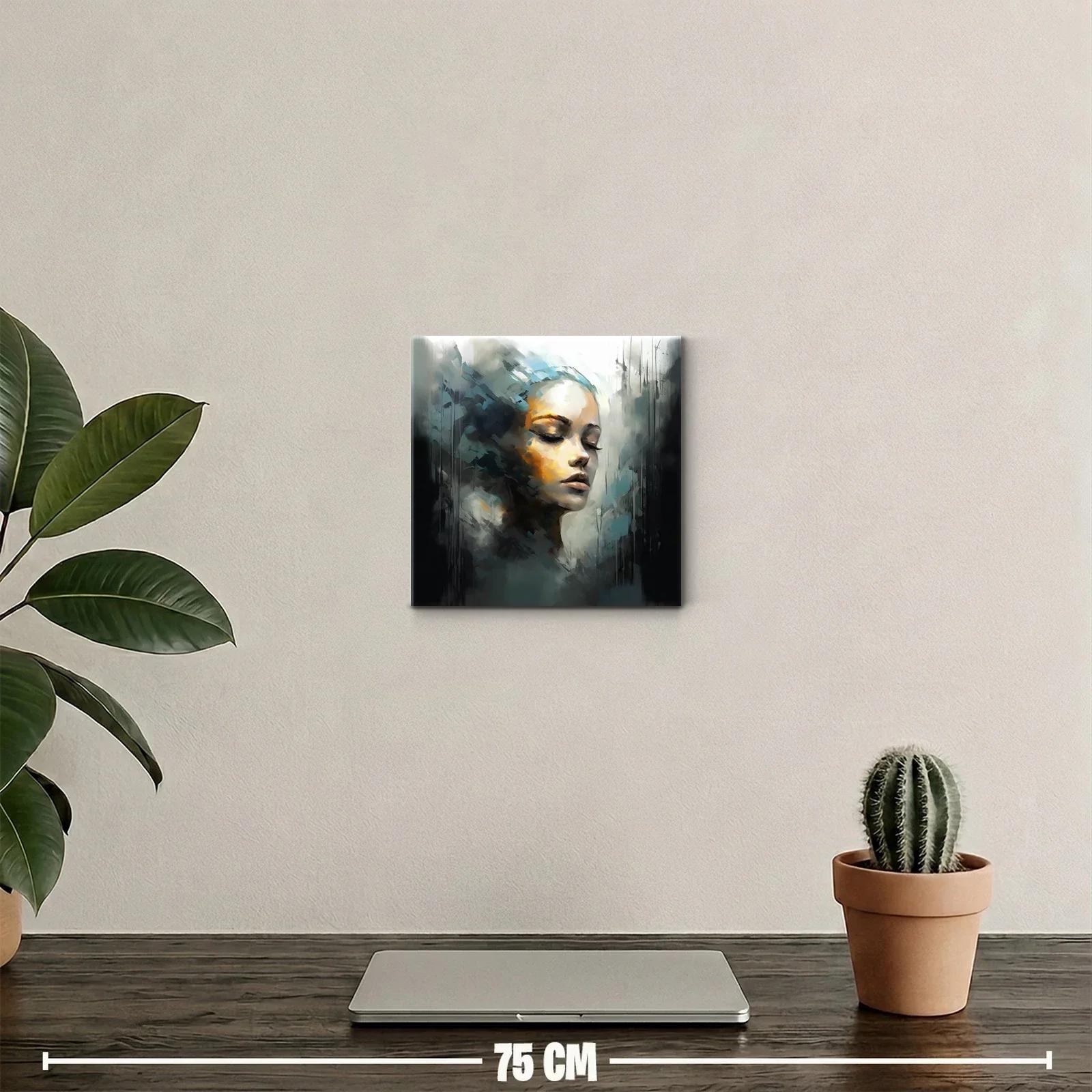 Rostro femenino en calma con tonos suaves y contrastes sutiles — miniatura 2