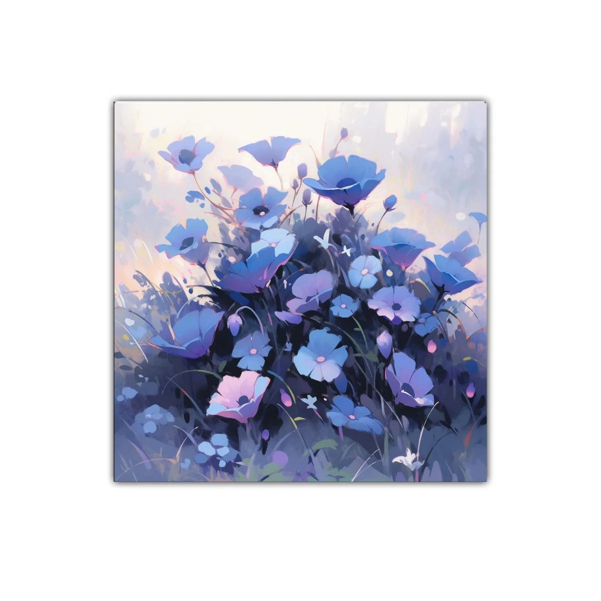 Cuadro decorativo flores azules en delicado ramo — imagen principal