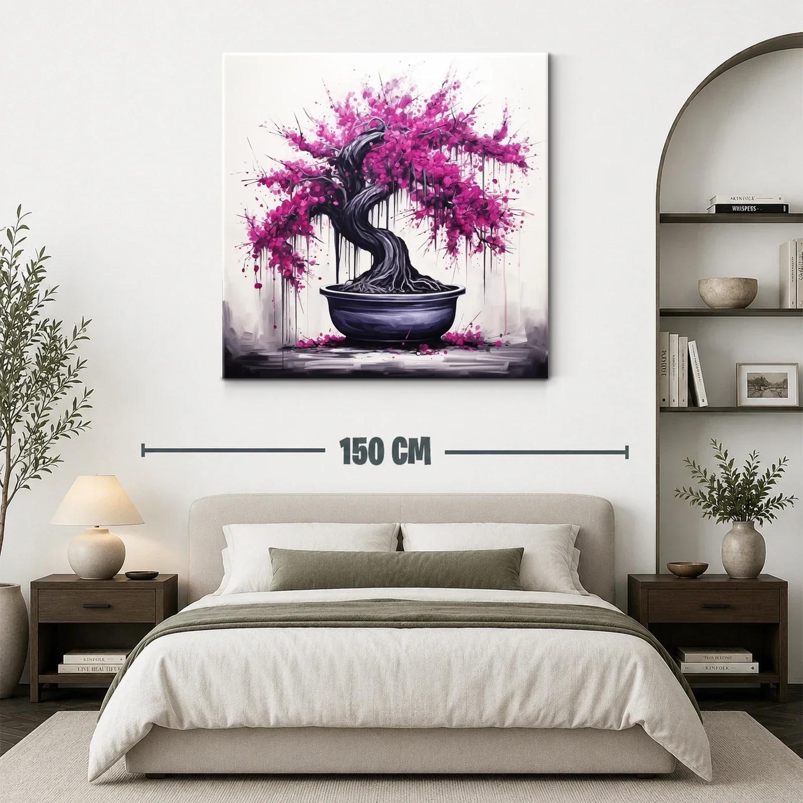 Bonsái con flores rosas intensas para un toque zen — miniatura 3
