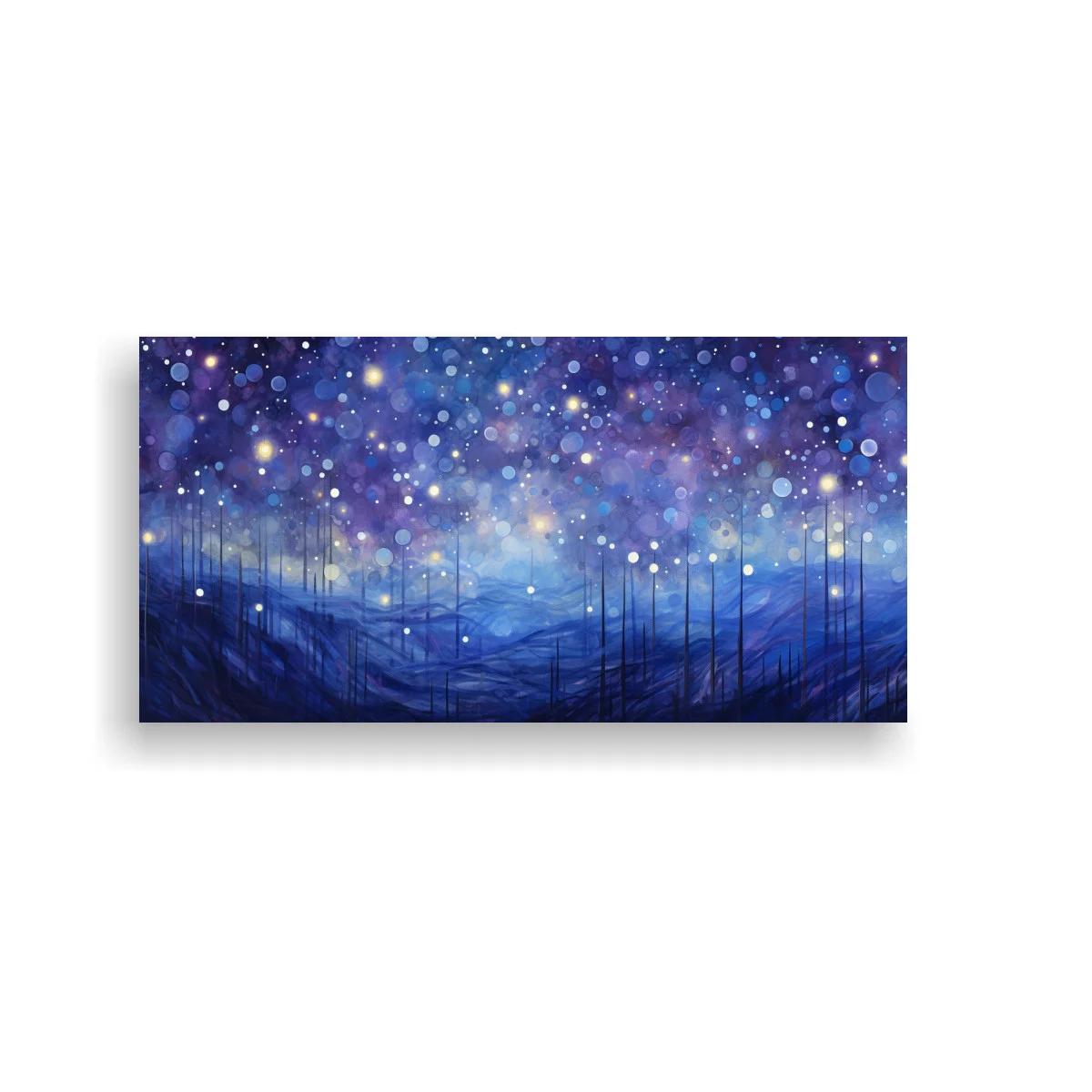 Cuadro cielo estrellado sobre campo de hierba — imagen principal
