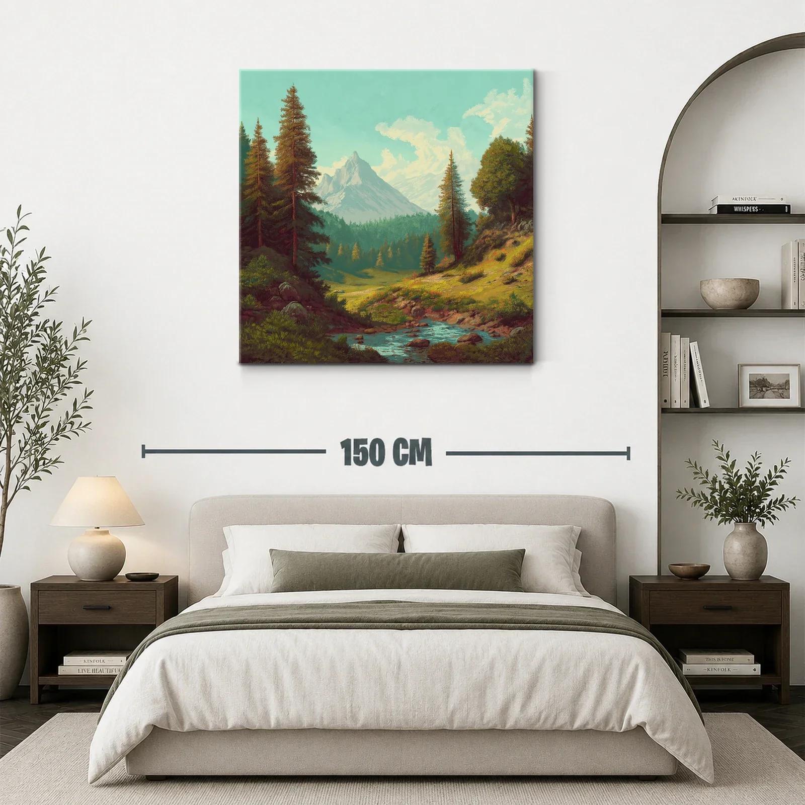 Paisaje natural con río y montañas en calma — miniatura 3