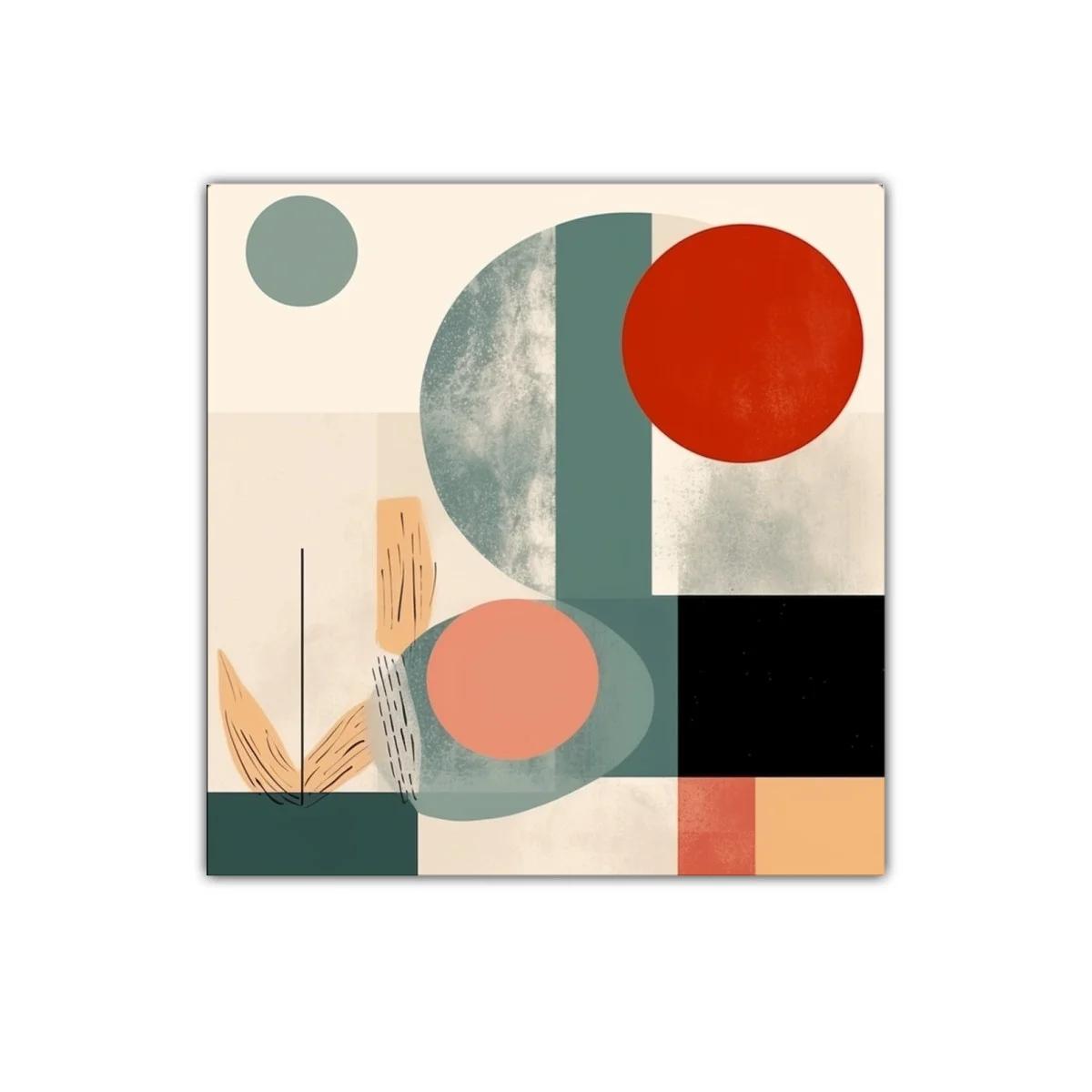 Composición abstracta con formas geométricas y tonos cálidos — imagen principal