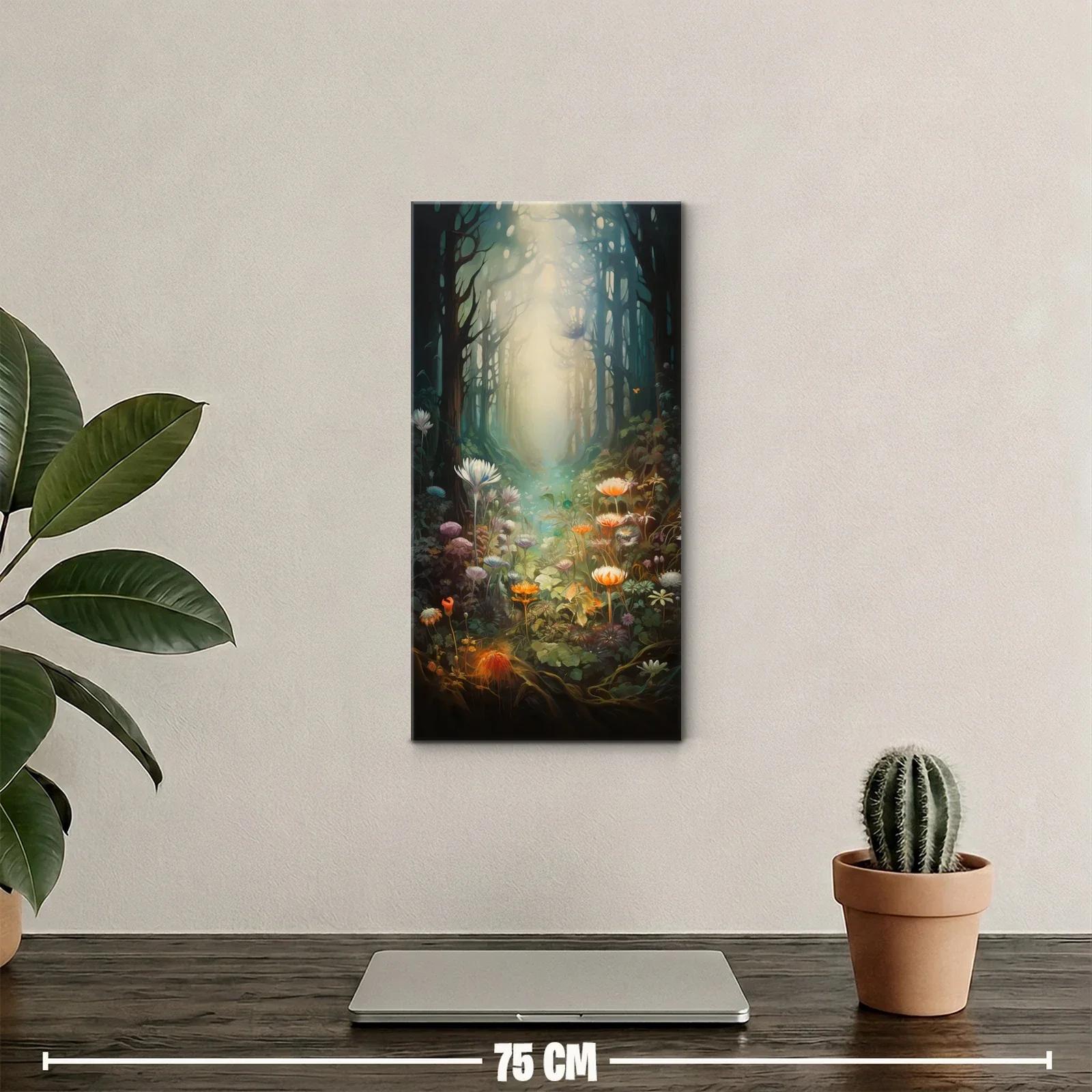 Cuadro sendero de bosque encantado con luz brumosa — miniatura 2