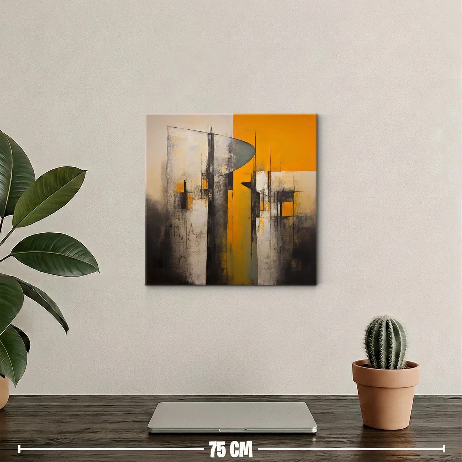 Composición abstracta con formas geométricas en tonos cálidos — miniatura 2