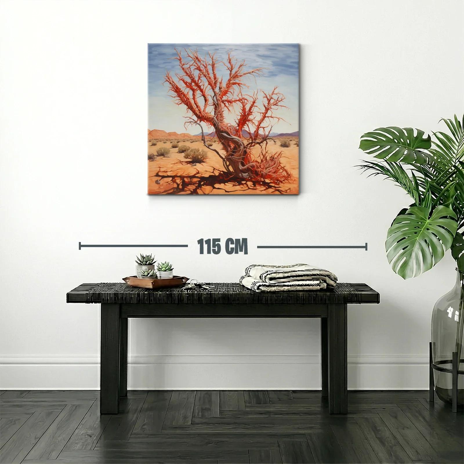 Árbol Seco en Paisaje Árido de Tonos Cálidos — miniatura 2