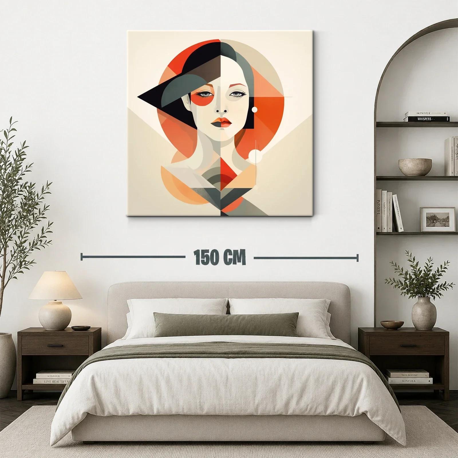Retrato geométrico de mujer con estilo moderno y audaz — miniatura 3