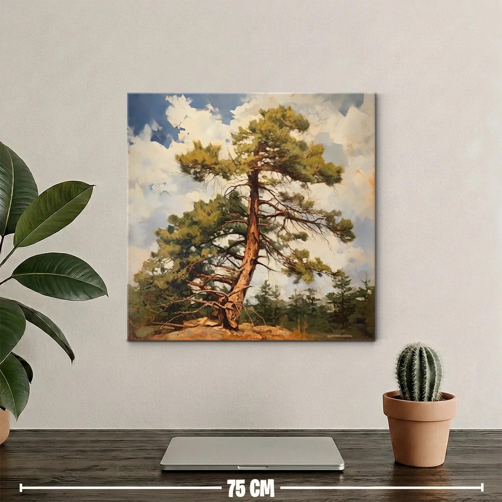 Árbol Solitario Bajo Cielo Nublado con Luz Cálida — miniatura 2
