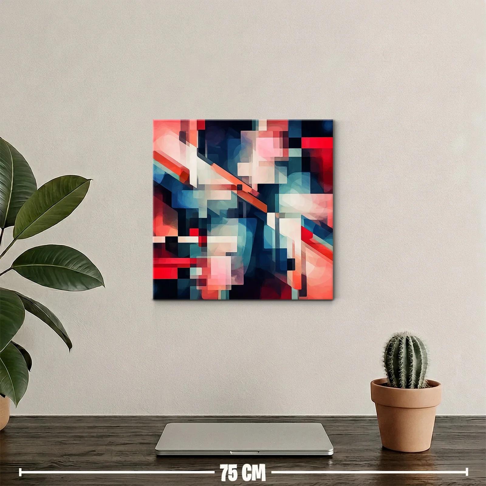 Composición abstracta con formas geométricas y tonos vibrantes — miniatura 2