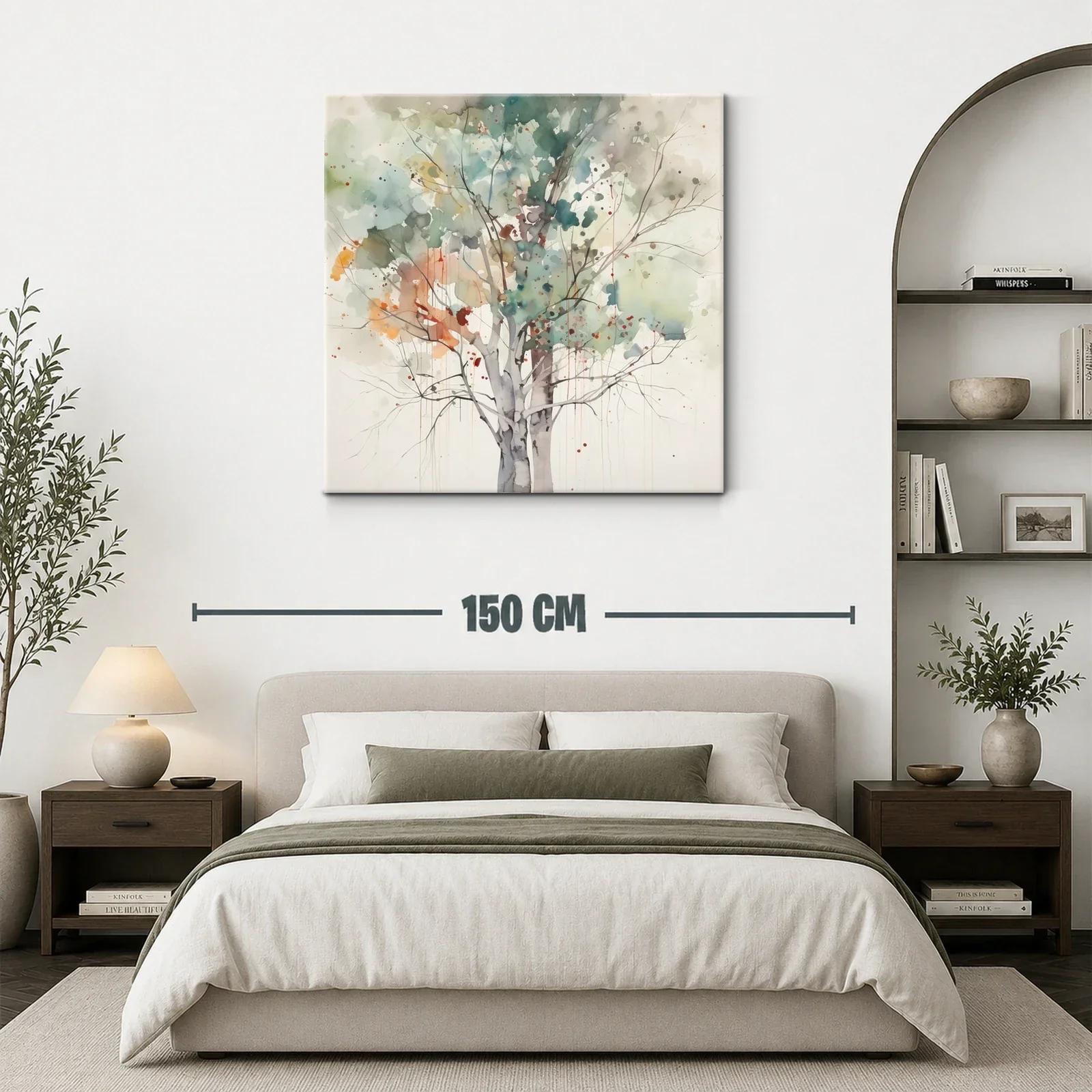 Árbol con tonos suaves y detalles en acuarela vibrante — miniatura 3