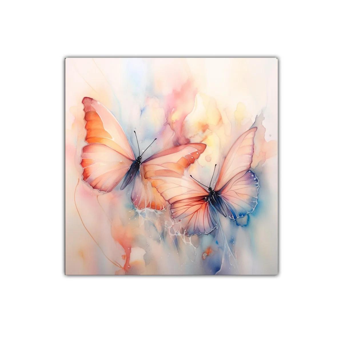Elegancia natural con mariposas en tonos pastel delicados