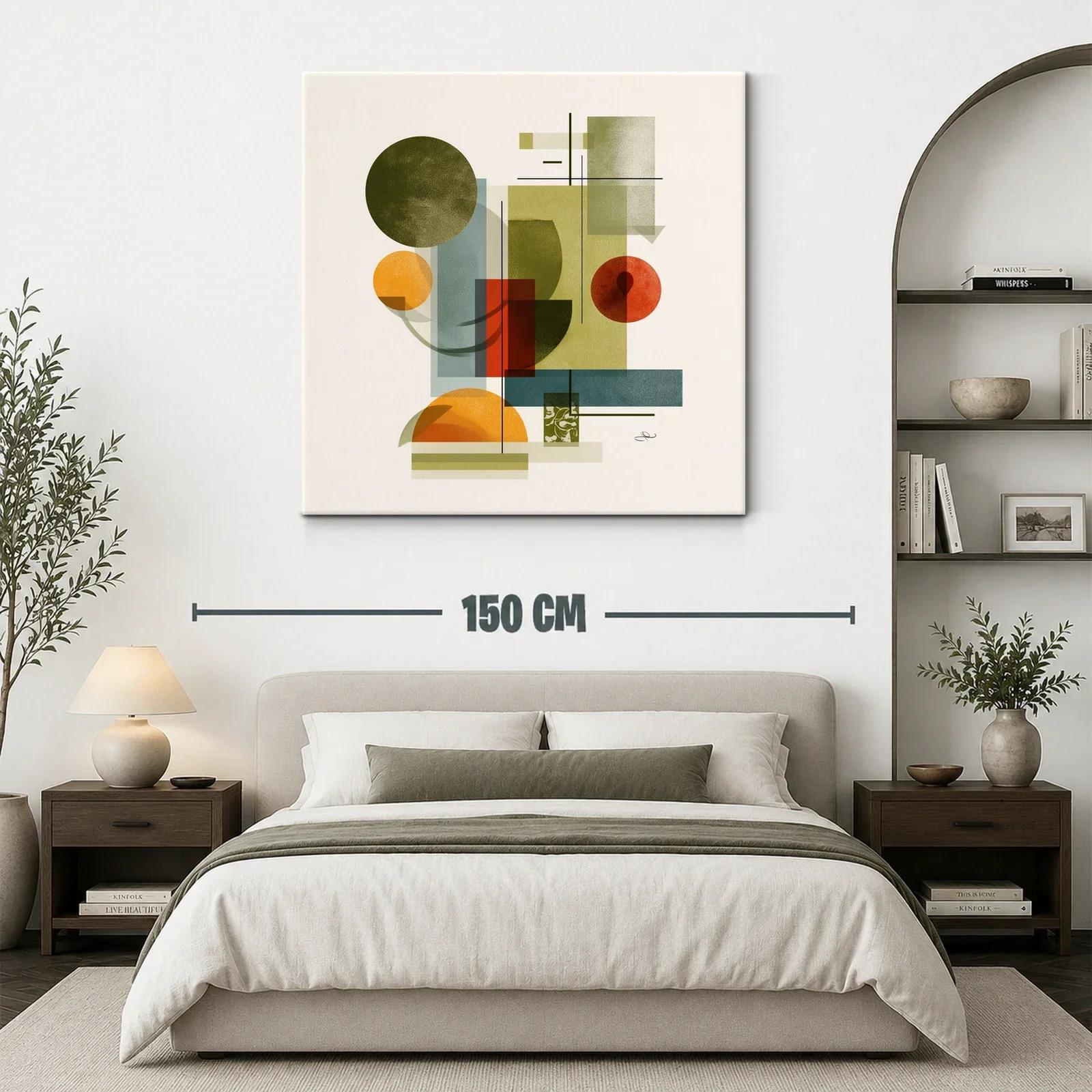 Composición abstracta con formas geométricas en tonos tierra — miniatura 3