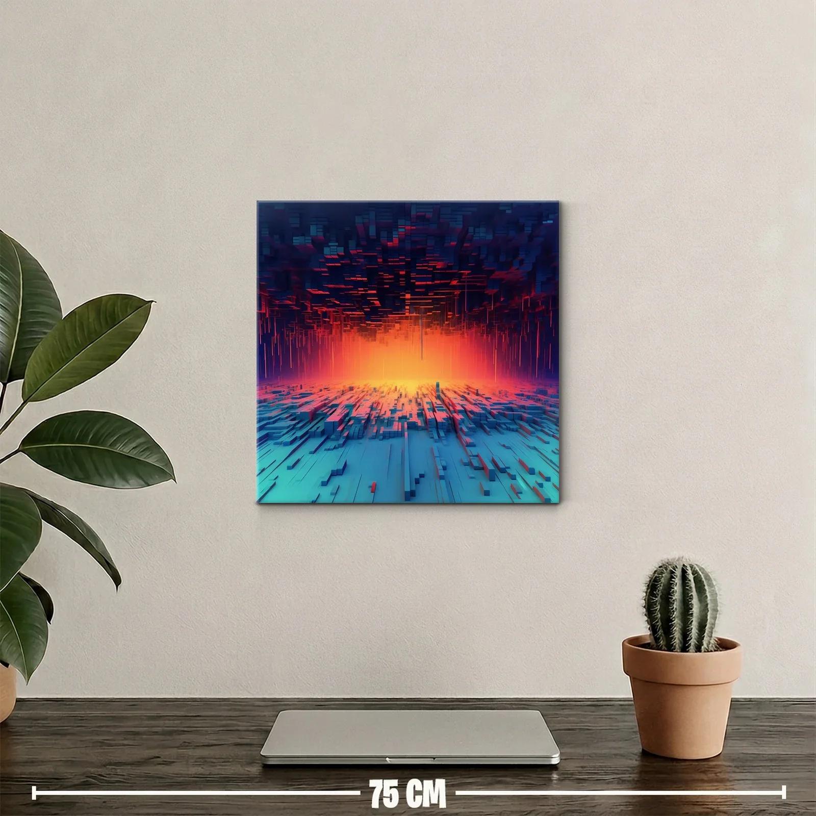 Paisaje abstracto futurista con luces intensas — miniatura 2