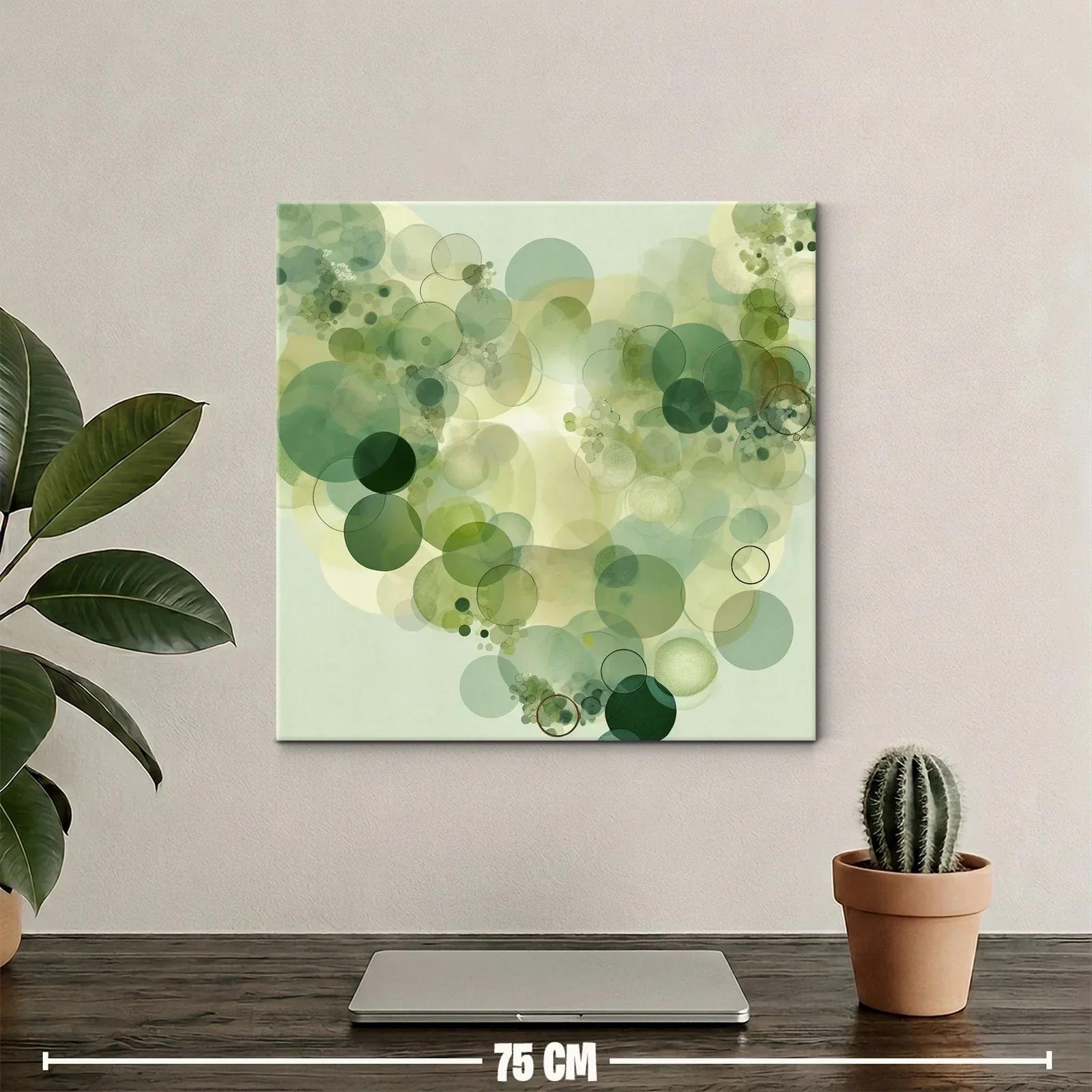 Composición abstracta en verdes y tonos tierra suaves — miniatura 2