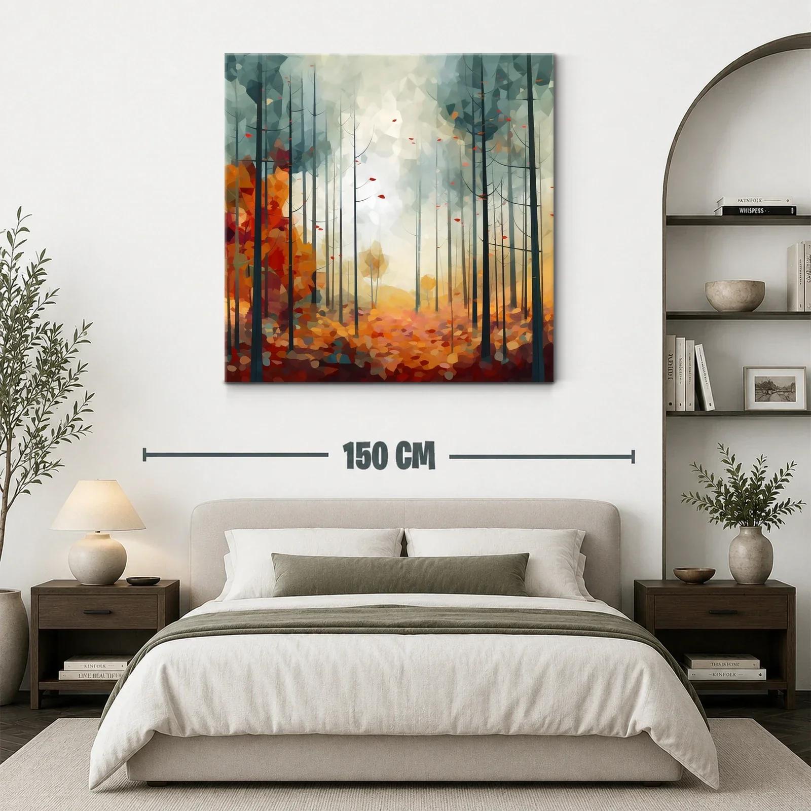 Bosque abstracto otoñal con tonos cálidos y suaves — miniatura 3