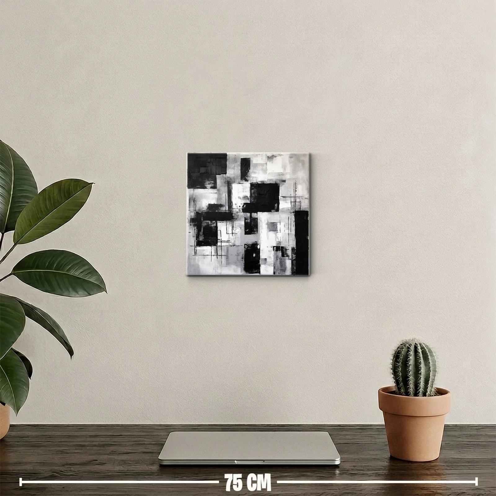 Composición abstracta en blanco negro y grises — miniatura 2