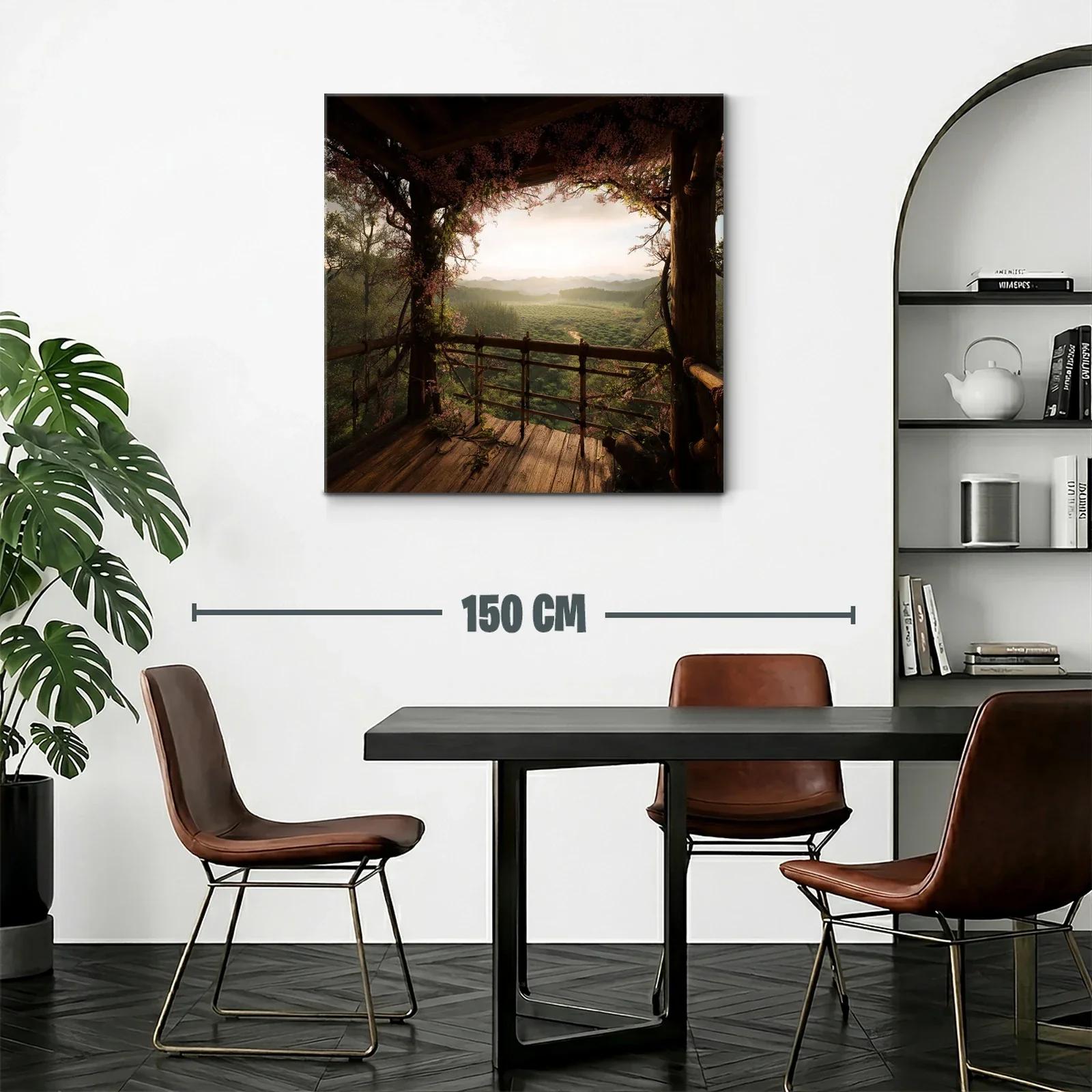 Vistas Naturales Desde Terraza Entre Flores y Madera — miniatura 2