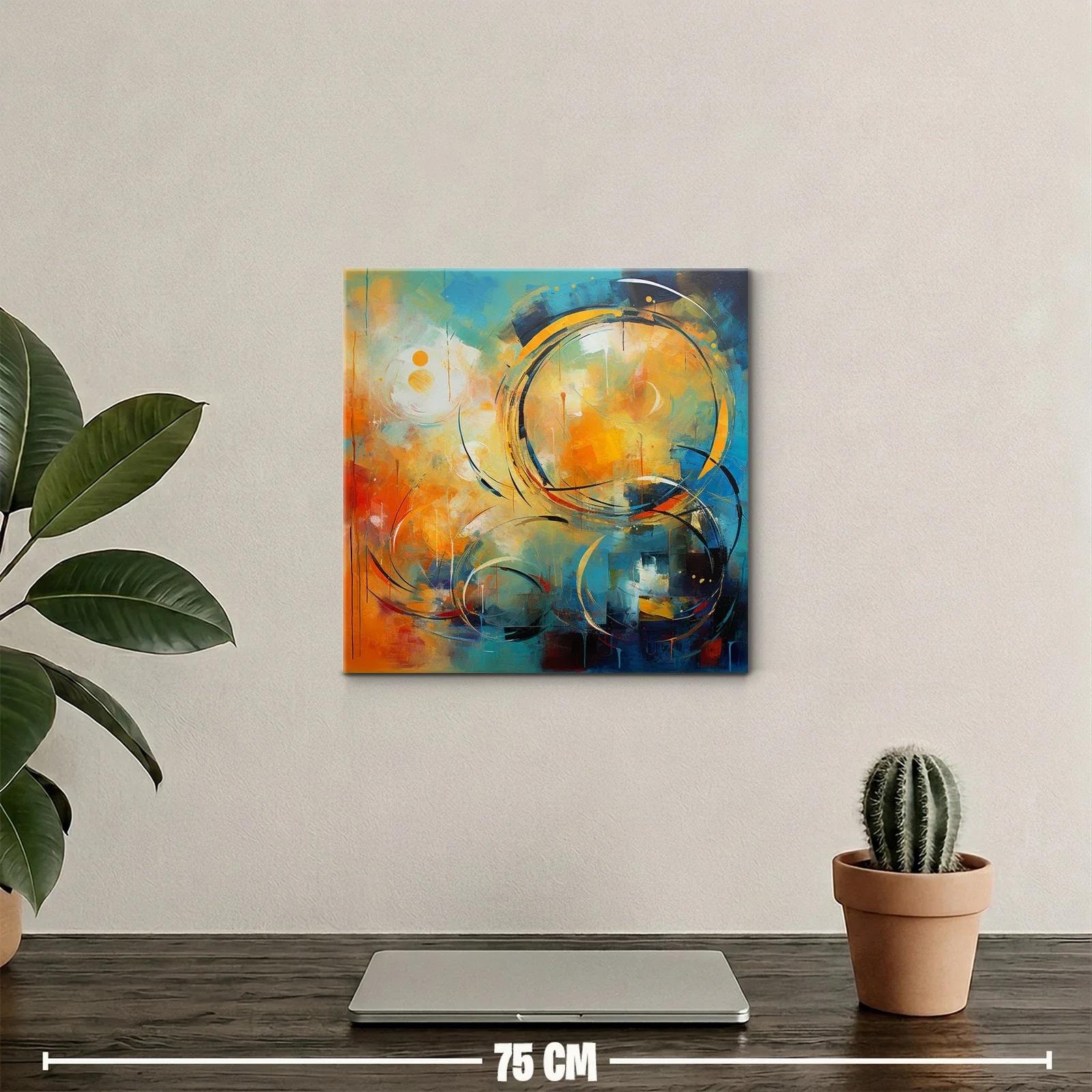Composición abstracta con círculos y contraste vibrante — miniatura 2