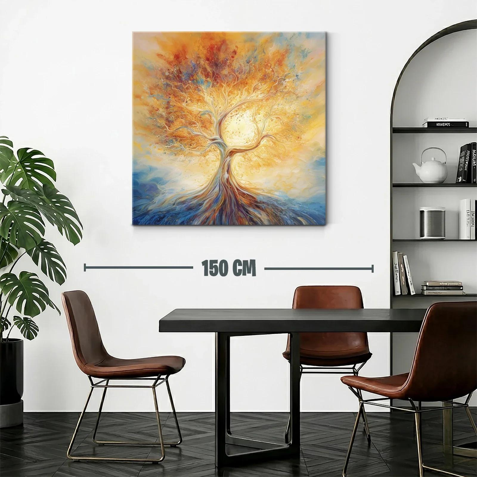 Árbol de luz y energía en tonos cálidos y azules — miniatura 2