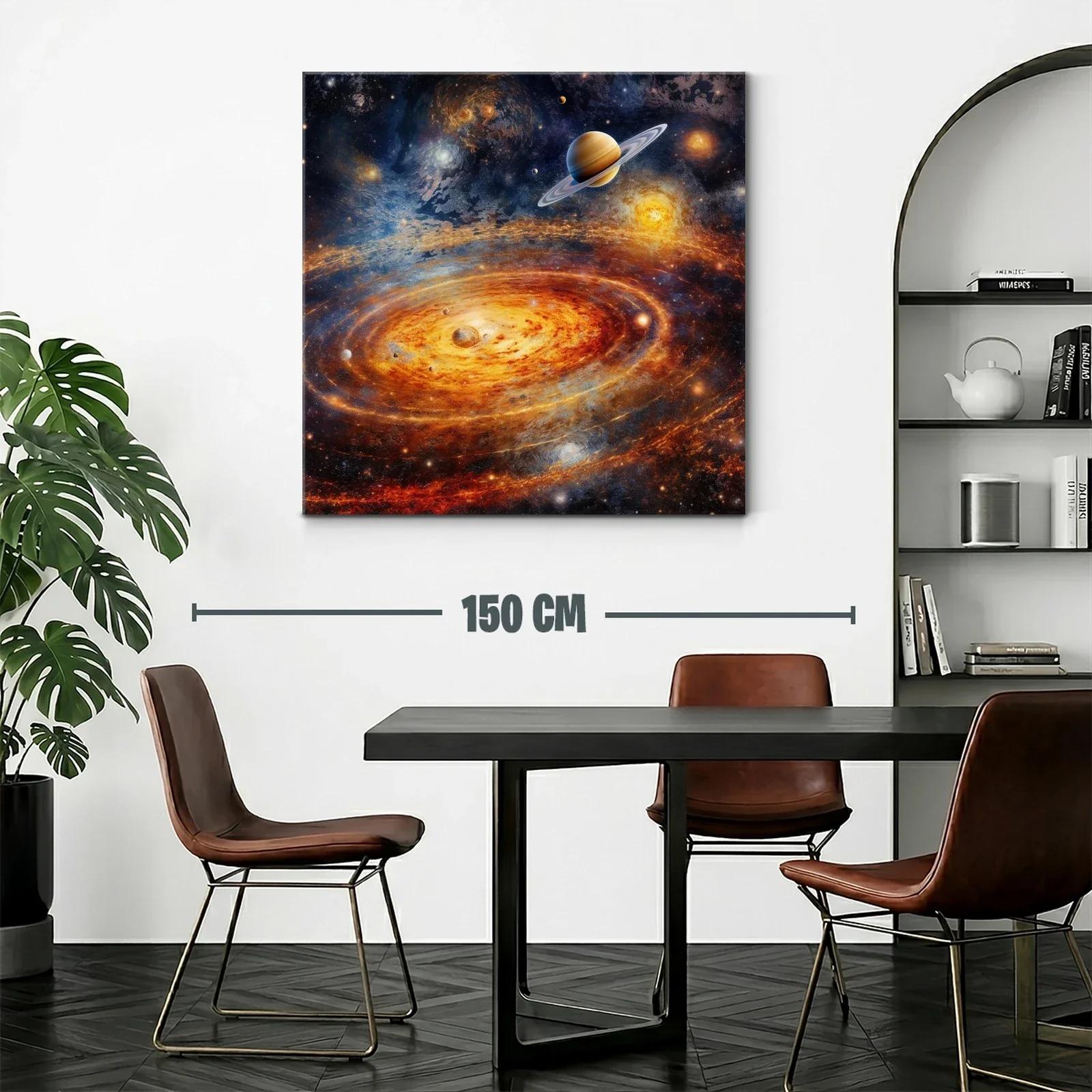 Galaxia en expansión con planetas y destellos cósmicos — miniatura 2