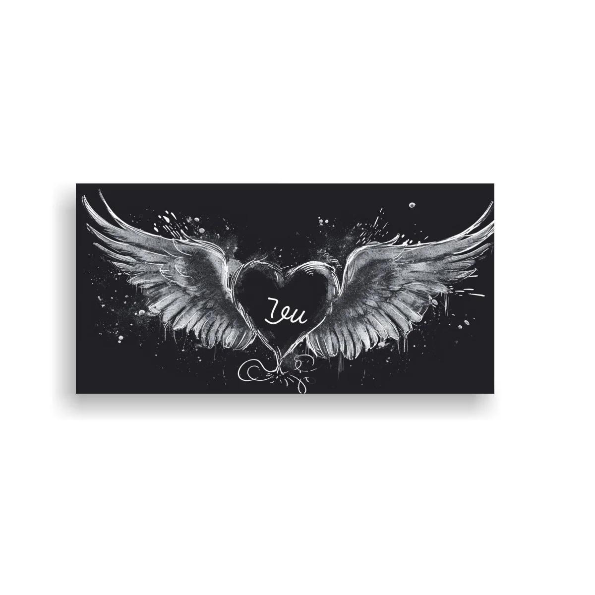 Cuadro corazón con alas y la palabra You — imagen principal