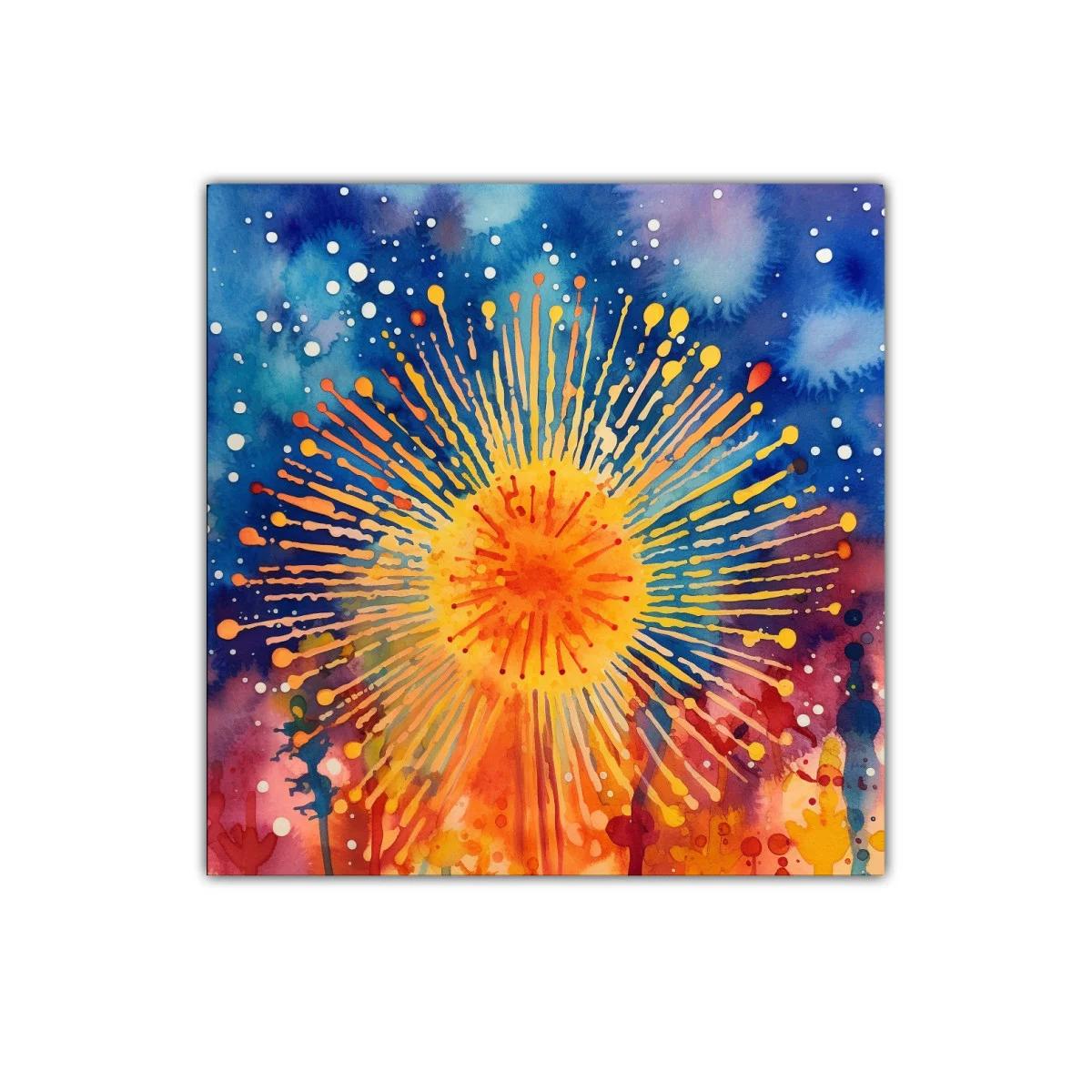 Explosión de Sol en Paisaje Cósmico de Colores Vibrantes — imagen principal