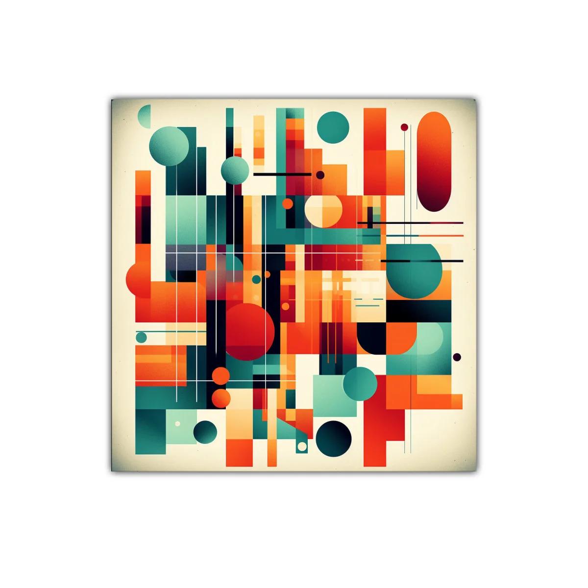 Composición abstracta vibrante con formas geométricas — imagen principal