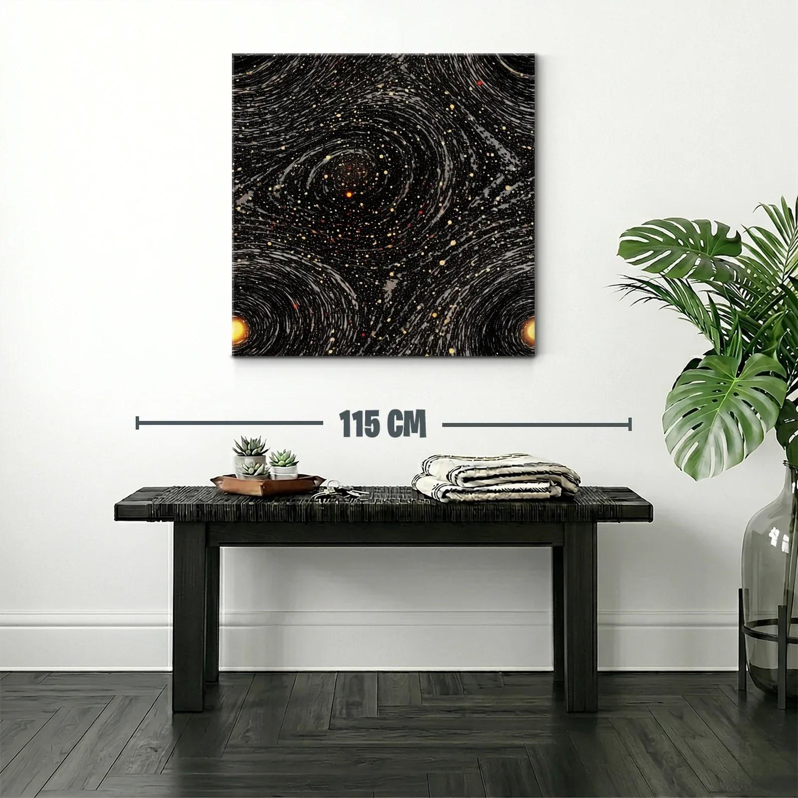 Abstracción cósmica con espirales y destellos estelares — miniatura 2