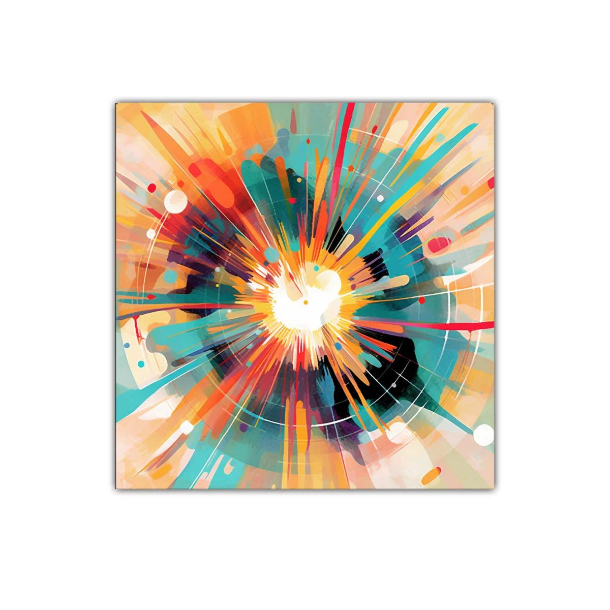 Explosión de color vibrante en composición abstracta — imagen principal